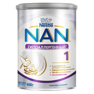 Суміш молочна Нестле Нан 1 (Nestle NAN) Гіпоалергенний з 0 місяців 400 г