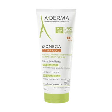 А-Дерма (A-Derma) Екзомега Контрол крем пом'якшуючий для тіла для обличчя 200 мл