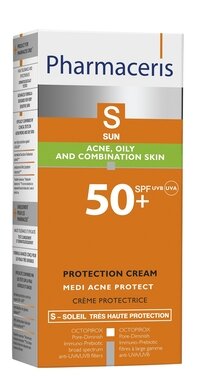 Фармацеріс S (Pharmaceris S) сонцезахисний крем для шкіри обличчя з акне SPF50 50 мл