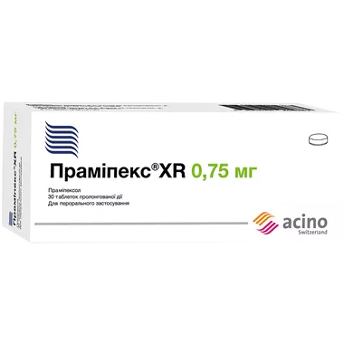 Праміпекс XR таблетки пролонгованої дії 0,75 мг №30