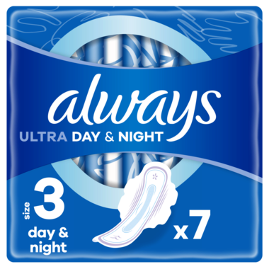 Прокладки Олвейс Ультра День и Ночь (Always Ultra Day& Night) ароматизированные 3 размер, 6 капель 7 шт