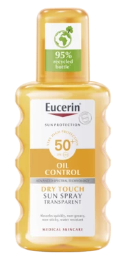 Юцерин (Eucerin) Оіл Контрол сонцезахисний спрей для тіла з матуючим ефектом SPF50+ 200 мл