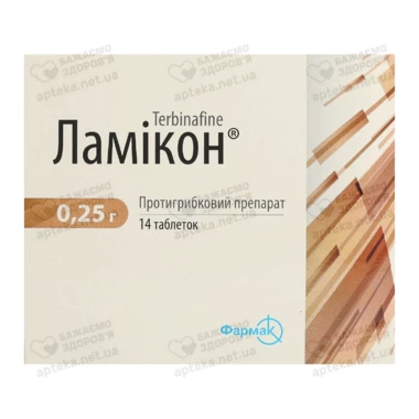 Ламікон таблетки 250 мг №14