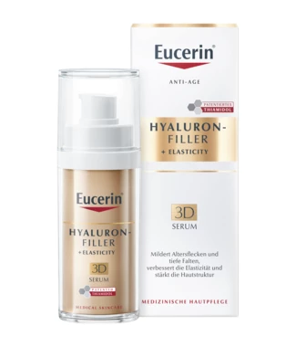 Юцерин (Eucerin) Гіалурон-філер+ Еластісіті потрійна 3D сироватка для біоревіталізації і підвищення пружності шкіри 30 мл