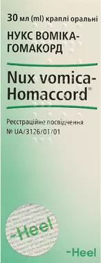 Нукс вомика-гомакорд капли флакон 30 мл