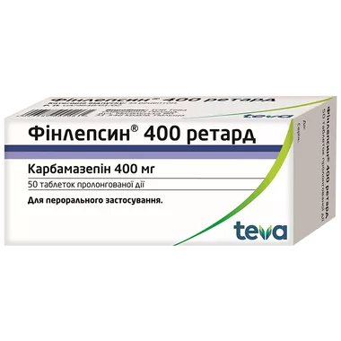 Фінлепсин ретард таблетки 400 мг №50