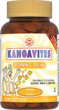 Солгар (Solgar) Кангавітес з вітаміном С зі смаком апельсина таблетки 100 мг №90