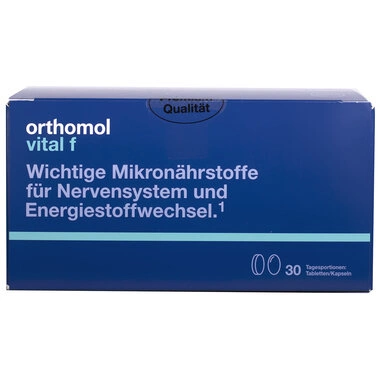 Ортомол Вітал Ф (Orthоmol Vital F) для жінок капсули і таблетки курс 30 днів