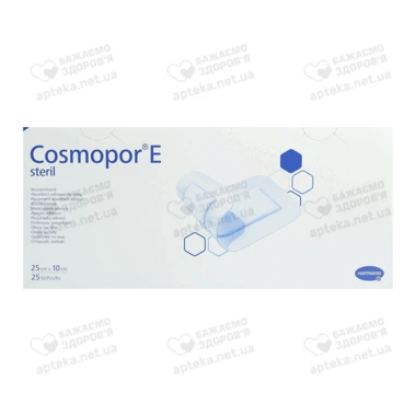 Пов'язка пластирна Hartmann Cosmopor Е steril розмір 10 см*25 см 25 шт