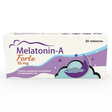Мелатонін-А Форте 10 мг таблетки №20