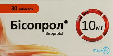 Бісопрол таблетки 10 мг №30