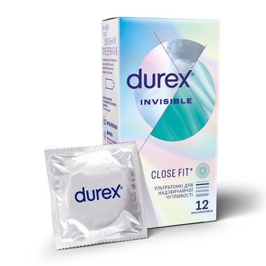 Презервативи Дюрекс (Durex Invisible) ультратонкі 12 шт
