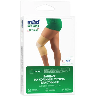 Бандаж на колінний суглоб еластичний Медтекстиль (MedTextile) 6002 розмір L