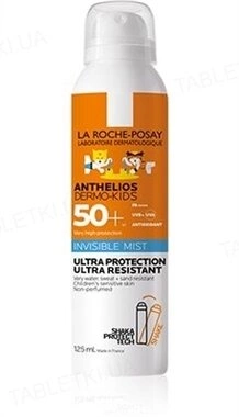 Ля Рош (La Roche-Posay) Антгелиос Дермо-Кидс солнцезащитный ультралегкий спрей-мист для детской чувствительной кожи SPF50+ 125 мл