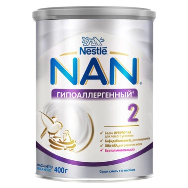 Суміш молочна Нестле Нан 2 (Nestle NAN) Гіпоалергенний з 6 місяців 400 г