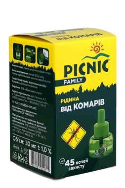 Пікнік Фемілі (PICNIC Family) рідина від комарів 30 мл (45 ночей)