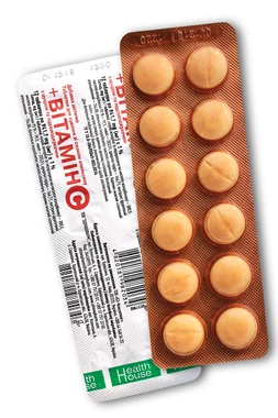 Витамин С таблетки для жевания со вкусом апельсина 400 мг №12, Хелз Хаус