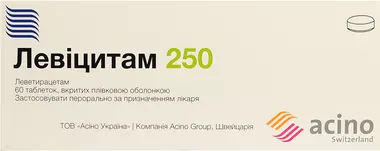 Левицитам таблетки покрытые оболочкой 250 мг №60