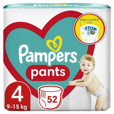 Подгузники-трусики для детей Памперс Пантс Макси (Pampers Pants Maxi) размер 4 (9-15 кг) 52 шт