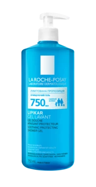Ля Рош (La Roche-Posay) Ліпікар гель очищуючий з заспокійливою та захисною дією для малюків, дітей, дорослих для обличчя і тіла 750 мл