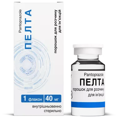 Пелта порошок для розчину для ін'єкцій по 40 мг у флаконі №1