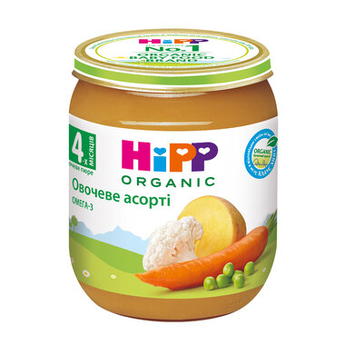 Пюре овочеве Хіпп (HiPP) асорті з 4 місяців 125 г