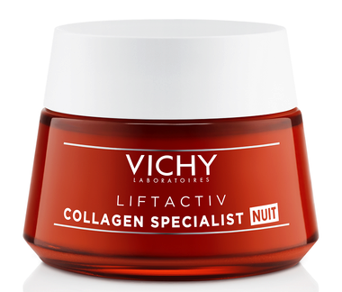 Виши (Vichy) Лифтактив Коллаген Специалист ночной крем-уход с эффектом коррекции морщин для придания упругости и восстановления сияния кожи 50 мл