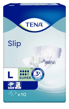 Подгузники для взрослых Тена Слип Супер Лардж (Tena Slip Super Large) размер 3 10 шт