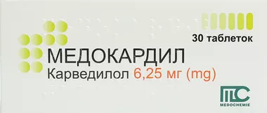 Медокардил таблетки 6,25 мг №30