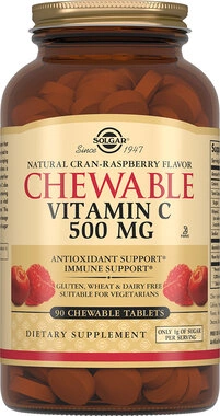 Солгар (Solgar) Вітамін C з малиновим смаком таблетки 500 мг №90
