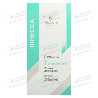 Лінесса розчин для інфузій 2 мг/мл контейнер 300 мл