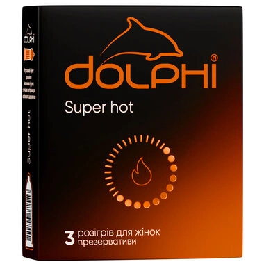 Презервативи Долфі (Dolphi Super Hot) розігрів для жінок 3 шт