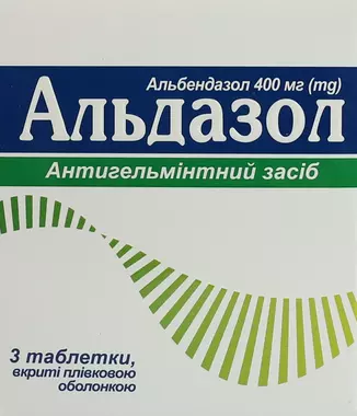 Альдазол таблетки вкриті оболонкою 400 мг №3