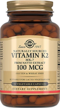 Солгар (Solgar) Натуральний вітамін К2 (менахінон-7) капсули 100 мкг №50