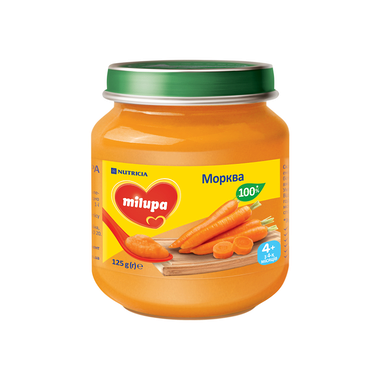 Пюре овощное Милупа (Milupa) морковь с 4 месяцев 125 г