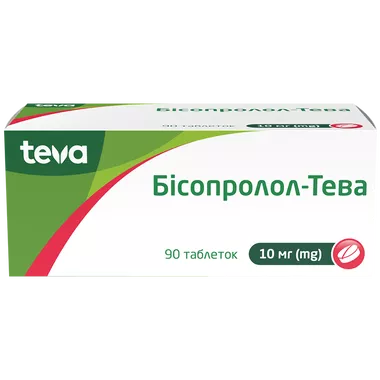 Бисопролол-Тева таблетки 10 мг №90