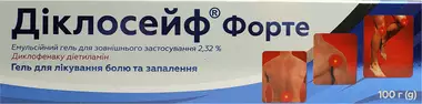 Діклосейф форте гель емульсійний 2,32 % туба 100 г