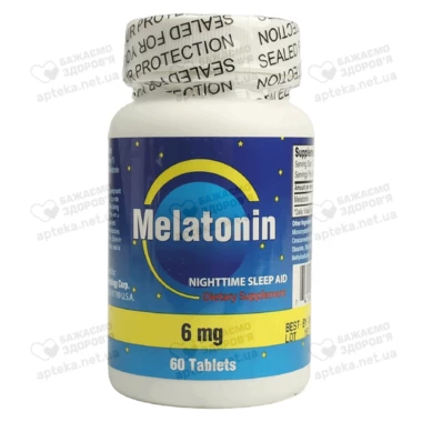 Мелатонин 6 мг таблетки №60