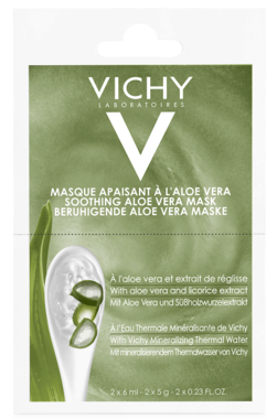 Віши (Vichy) Маска заспокійлива з алое для шкіри обличчя, схильної до сухості та стягнення 6 мл 2 шт