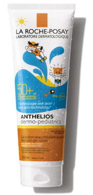 Ля Рош (La Roche-Posay) Антгелиос Дермо-Педиатрикс молочко солнцезащитное для чувствительной кожи детей с технологией нанесения на влажную кожу SPF50+ 250 мл