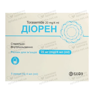 Диорен раствор для инъекций 20 мг/4 мл ампулы 4 мл №5