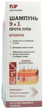 Эльфа Фарм (Elfa Pharm) Октенифур набор против выраженной перхоти (шампунь 9 в 1 200 мл + лосьон Сильвер Интенс 100 мл)