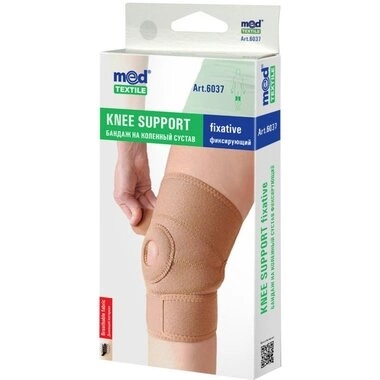 Бандаж на колінний суглоб фіксуючий Медтекстиль (MedTextile) 6037 люкс розмір S/M