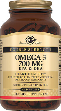 Солгар (Solgar) Омега-3 подвійна 700 мг ЕПК та ДГК таблетки №60