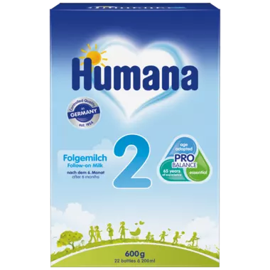 Суміш молочна Хумана 2 (Humana) з пребіотиками з 6 місяців 600 г