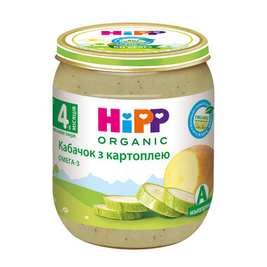 Пюре овощное Хипп (HiPP) кабачок с картофелем с 4 месяцев 125 г