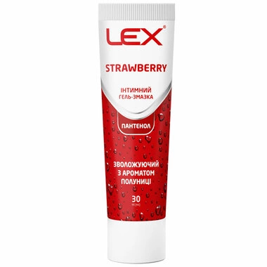 Гель-змазка Лекс (Lex Strawberry) зволожуючий з ароматом полуниці 30 мл