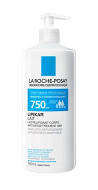 Ля Рош (La Roche-Posay) Ліпікар ліпідовідновлююче молочко для сухої та дуже сухої шкіри немовлят, дітей та дорослих 750 мл