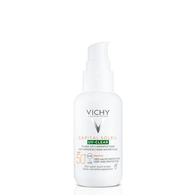 Виши (Vichy) Капиталь Солей флюид солнцезащитный невесомый против признаков фотостарения для кожи, склонной к жирности и несовершенствам SPF50+ 40 мл