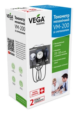 Тонометр Вега (Vеga) VM-200 механічний зі стетоскопом